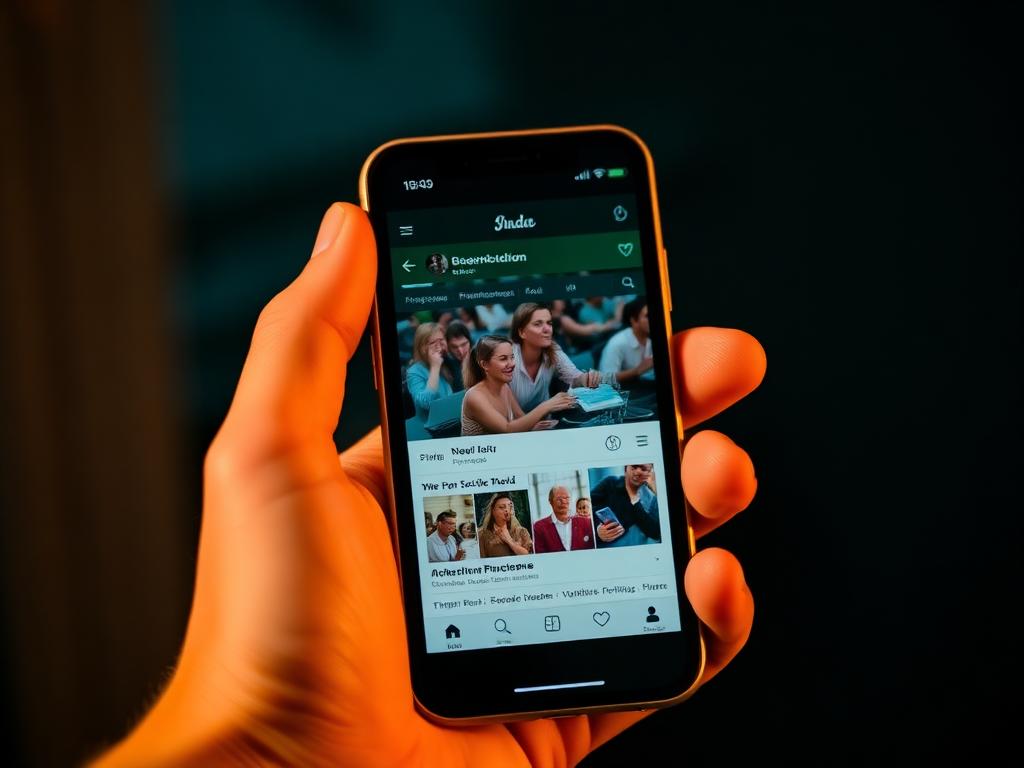 Közösségi média hírfolyam egy okostelefonon